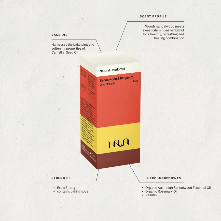 Nala - Deodorant - Sandalwood & Bergamot (Extra Strength)