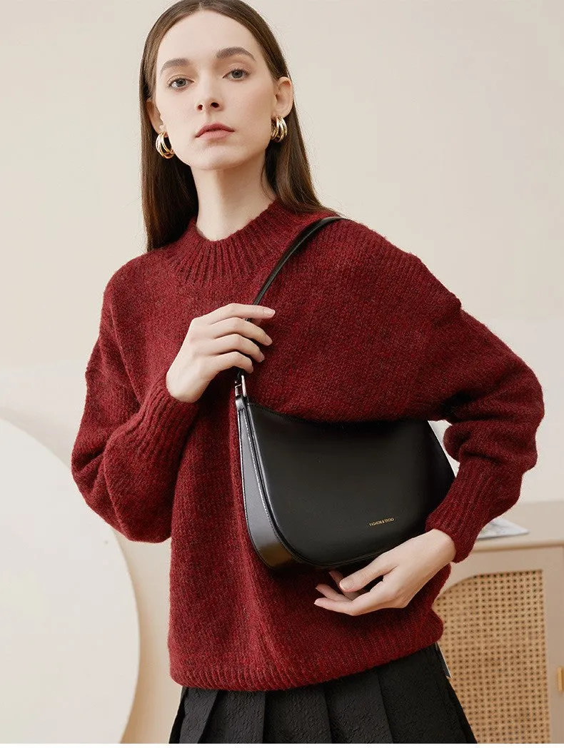 new fashion women's underarm shoulder bag 2053 black