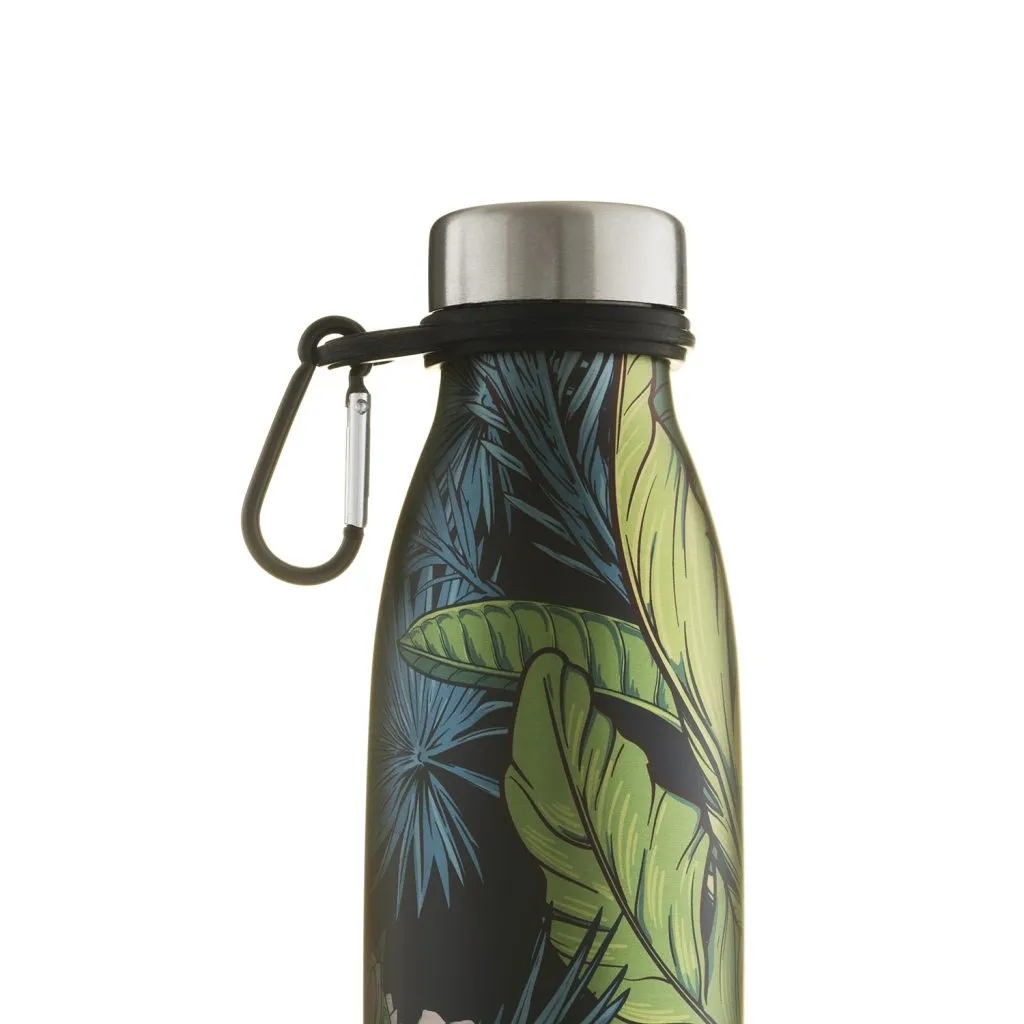 One Green Bottle Black Sloopish with Carabineer Clip