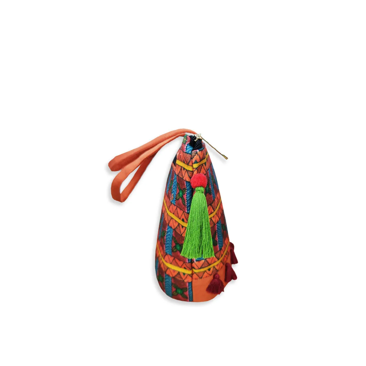 Orange Aztec Bucket Bag