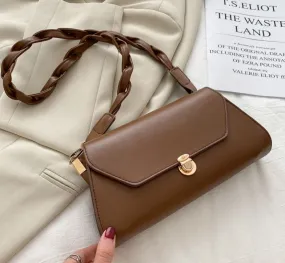 PB111 Brown Twisted Strap Purse