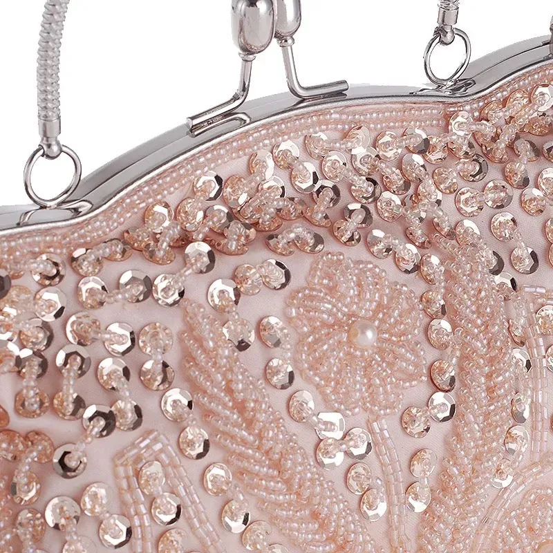 Pink Beaded Evening Clutch