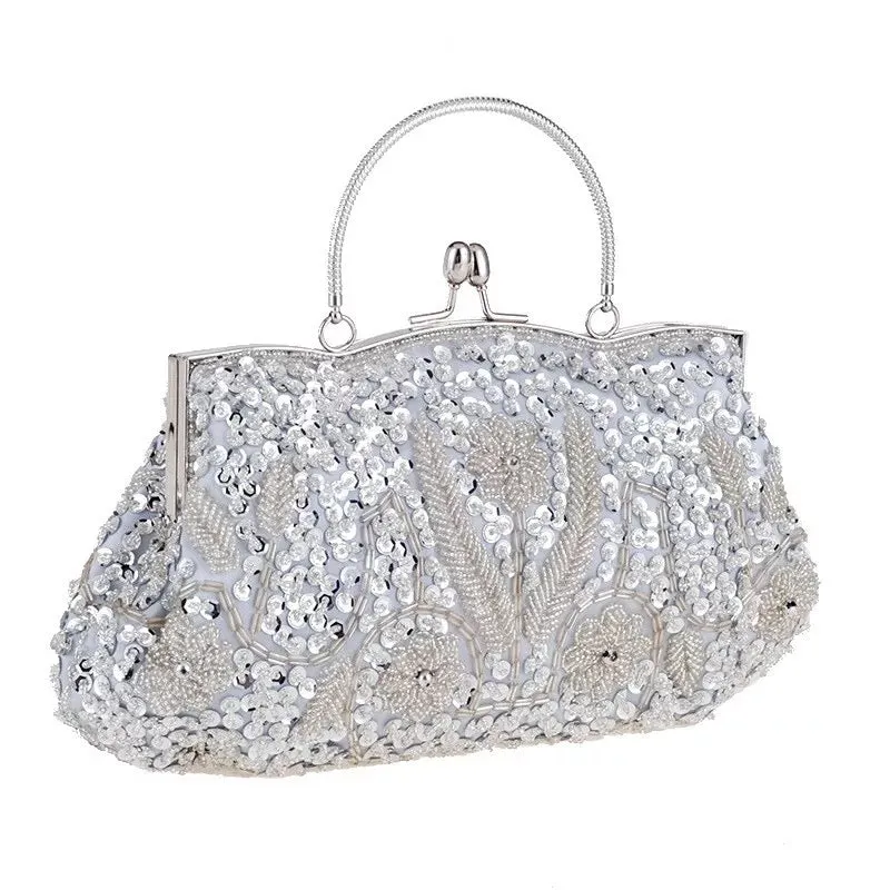 Pink Beaded Evening Clutch