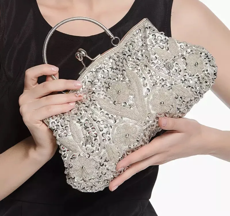 Pink Beaded Evening Clutch