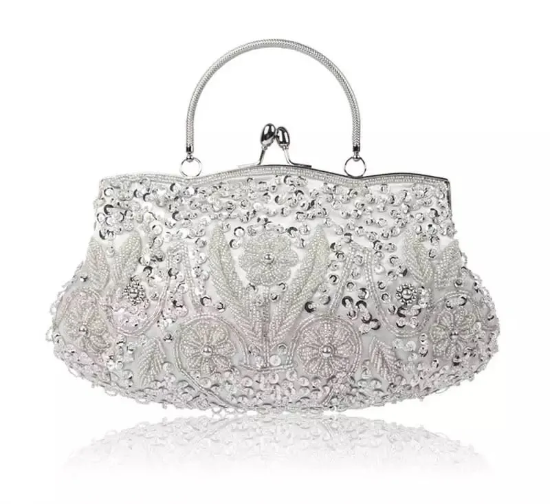 Pink Beaded Evening Clutch
