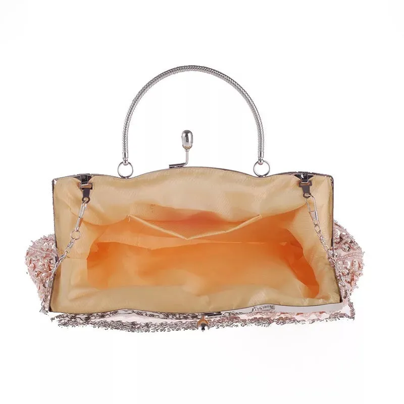 Pink Beaded Evening Clutch