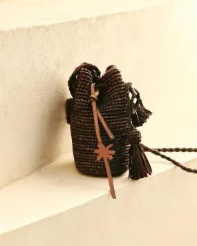 Raffia Beach Bucket Mini - V74CX - Chocholate