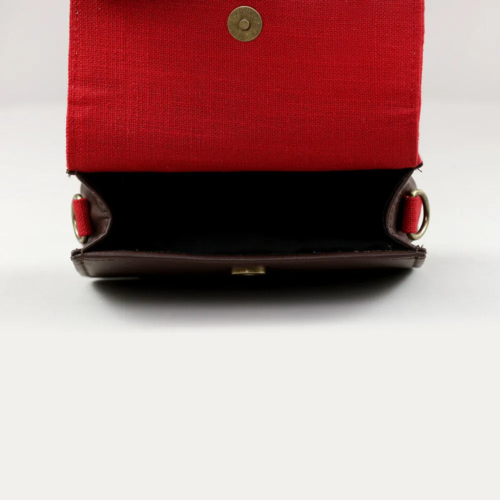 Scarlet Red Boho Affair Sling and waist Bag