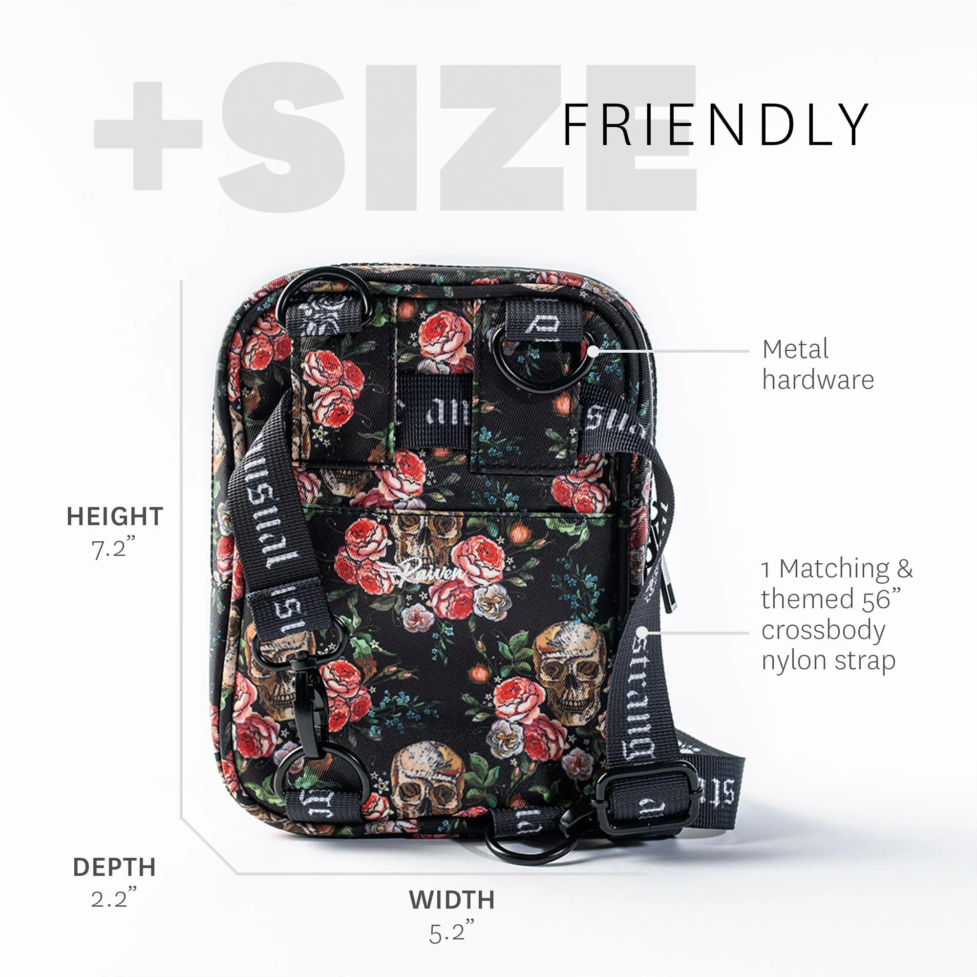Skulls & Roses Crossbody Bag