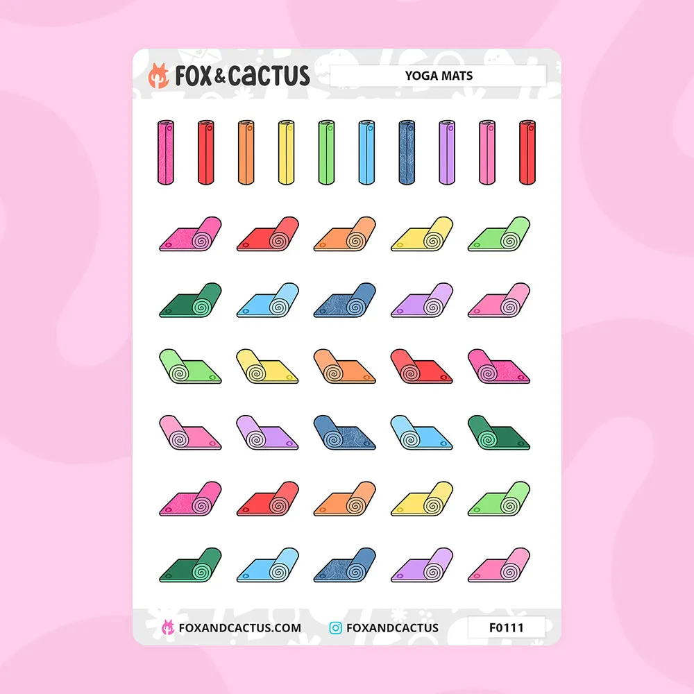 Small Yoga Mat Stickers