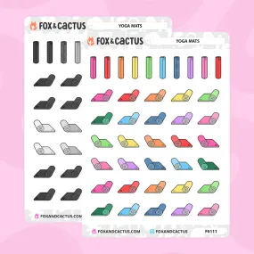 Small Yoga Mat Stickers