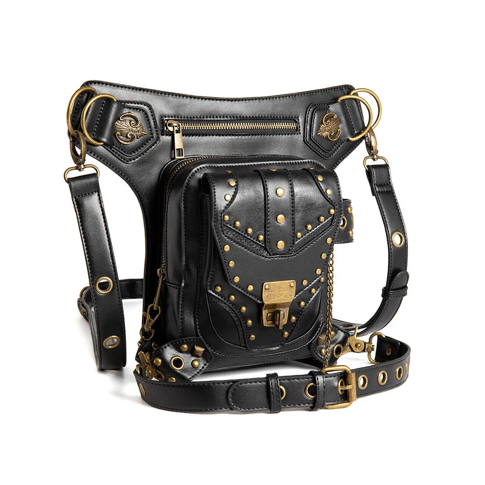 Steampunk Motorcycle Bag Retro Gothic Waist Bag