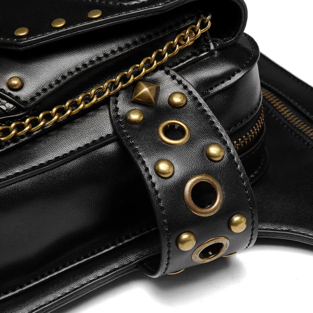 Steampunk Motorcycle Bag Retro Gothic Waist Bag