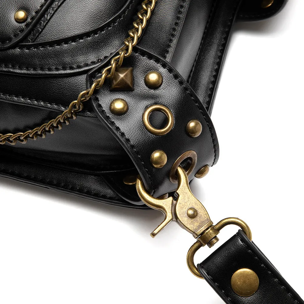 Steampunk Motorcycle Bag Retro Gothic Waist Bag