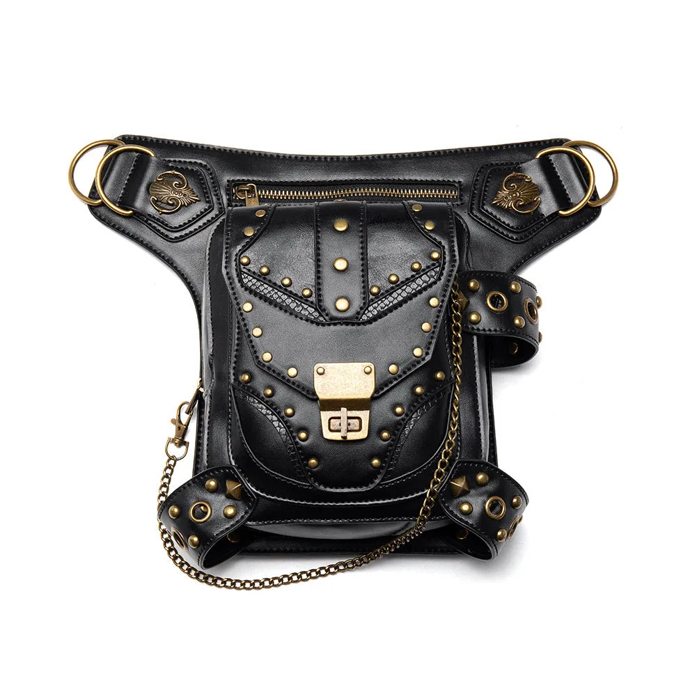 Steampunk Motorcycle Bag Retro Gothic Waist Bag