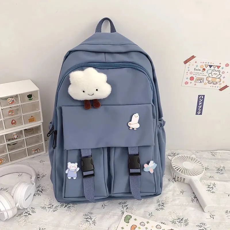 Stylish Waterproof Teenage Girls' Nylon School Backpack