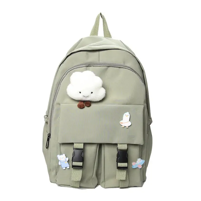 Stylish Waterproof Teenage Girls' Nylon School Backpack