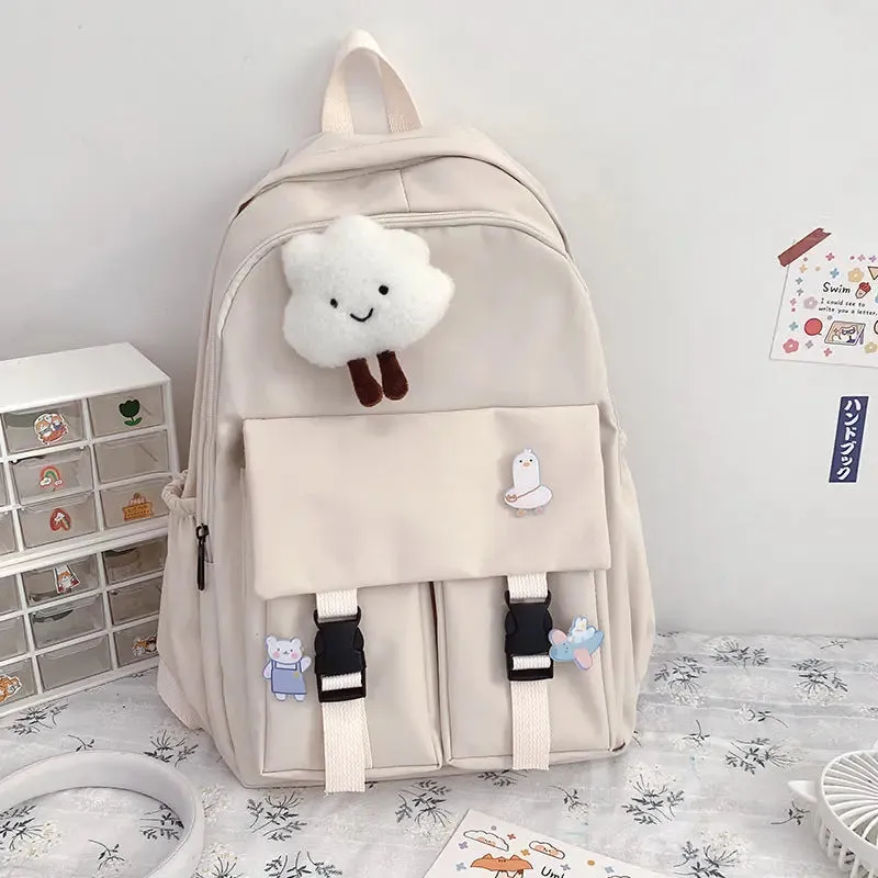 Stylish Waterproof Teenage Girls' Nylon School Backpack