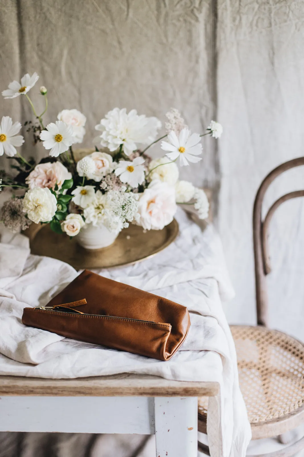 The Classic Clutch in Tan