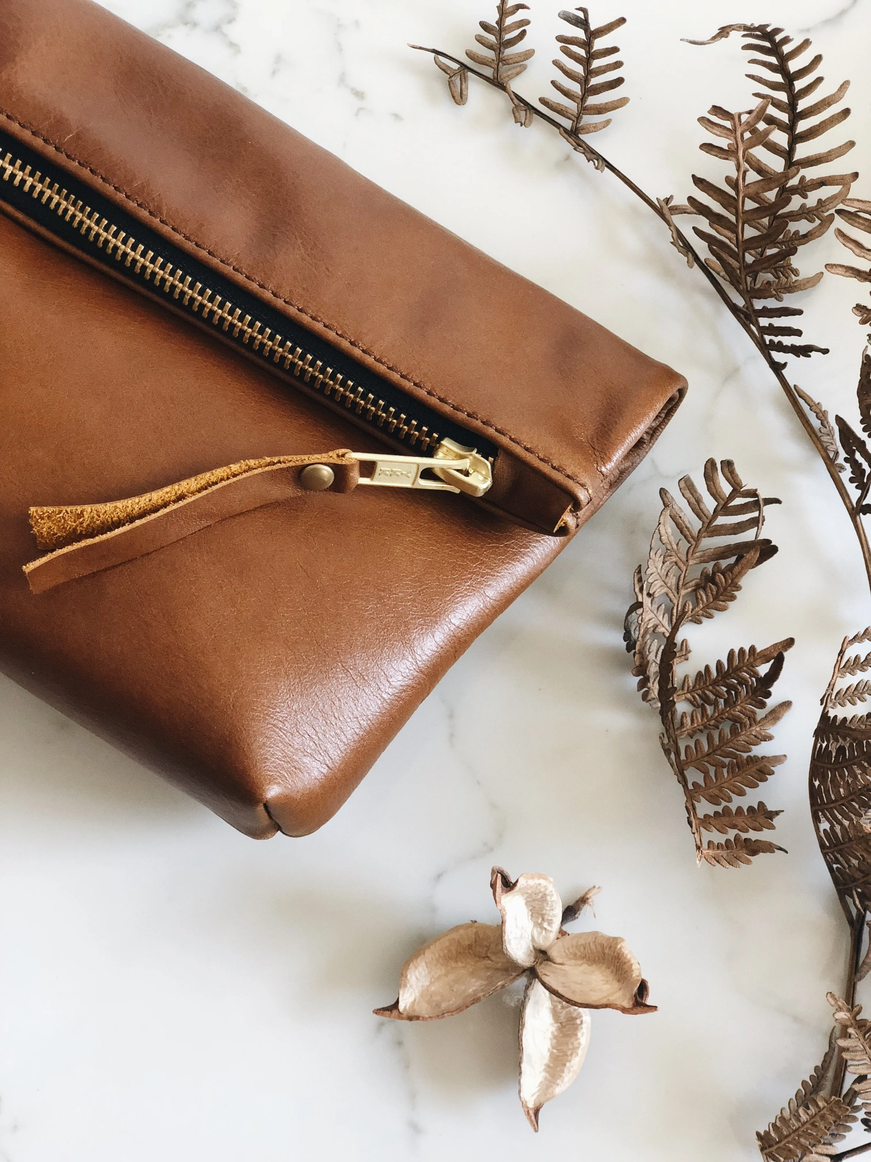 The Classic Clutch in Tan