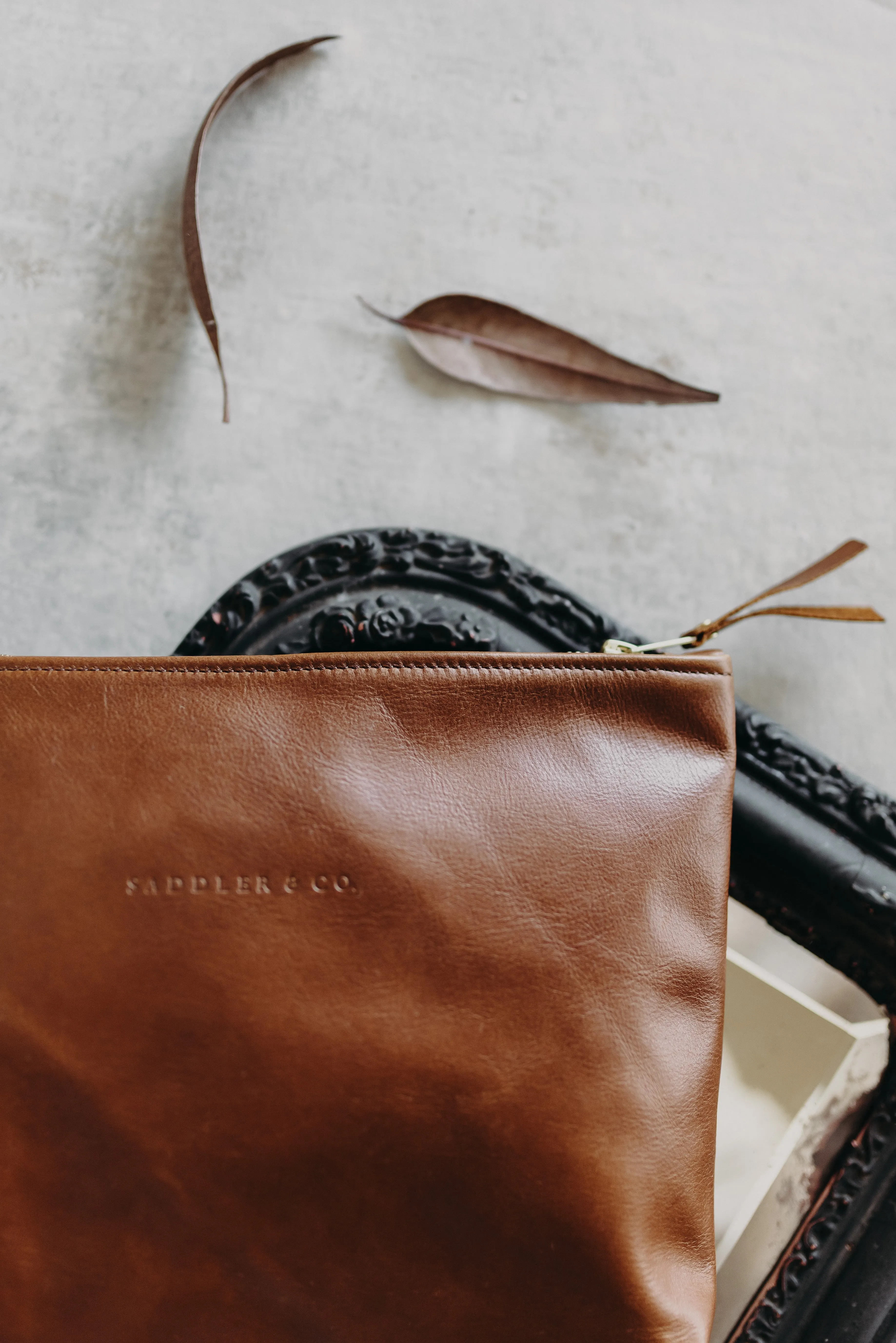 The Classic Clutch in Tan