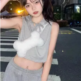 UAKISS  -  2024 Cartoon Bone Fluffy Kawaii Crossbody Bags Japanese Trendy Sweet Mini Bag Women Casual Y2k Aesthetic Chest  for Girls Gift