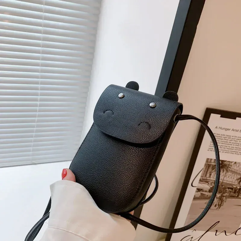 UAKISS  -  Cartoon Girls Casual Kawaii Mini Shoulder Bags Japanese Trendy Cell Phone Crossbody Bag Korean Y2k Ins Purses Handbags for Women