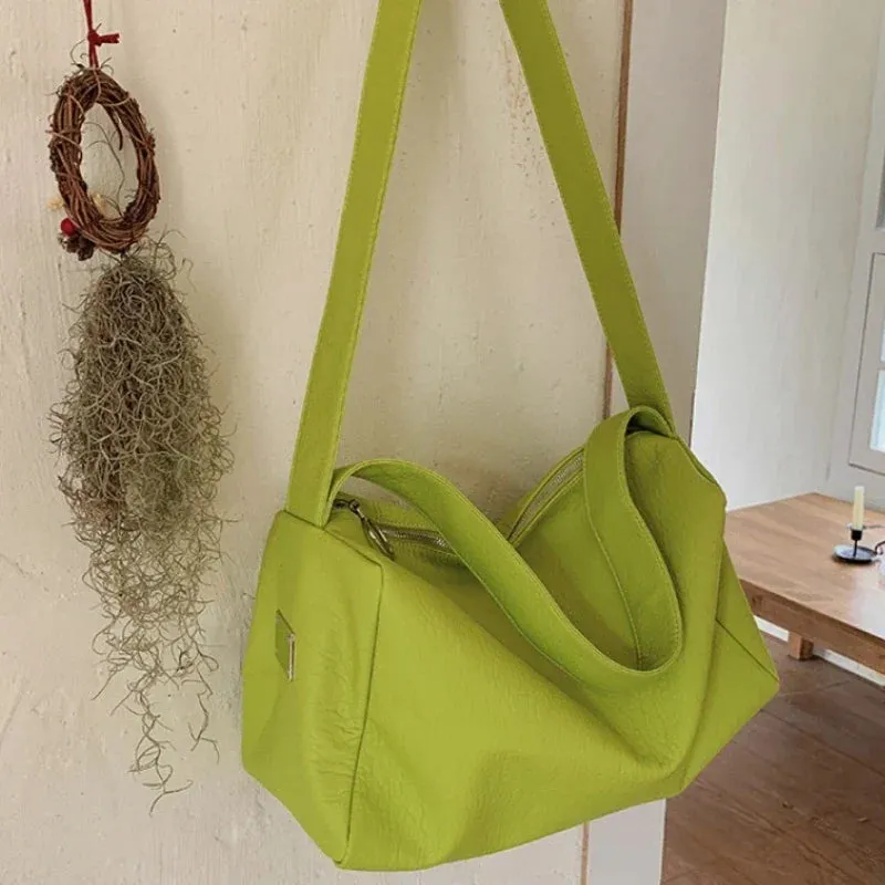 UAKISS  -  High-capacity Women Casual Travel Shoulder Tote Bags Vintage Grunge All Match Y2k Gym Bag Korean Trendy Simple Handbag Crossbody