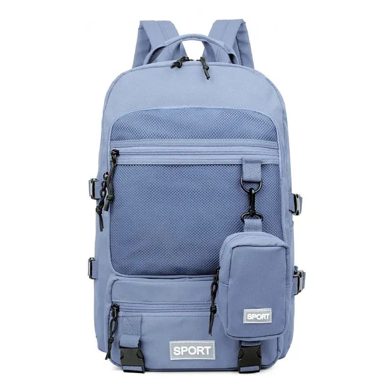 Uakiss Hot Selling Solid Color Multi Kinetic Oxford Women's Backpack New Business Travel Sports High-capacity Men's Backpack