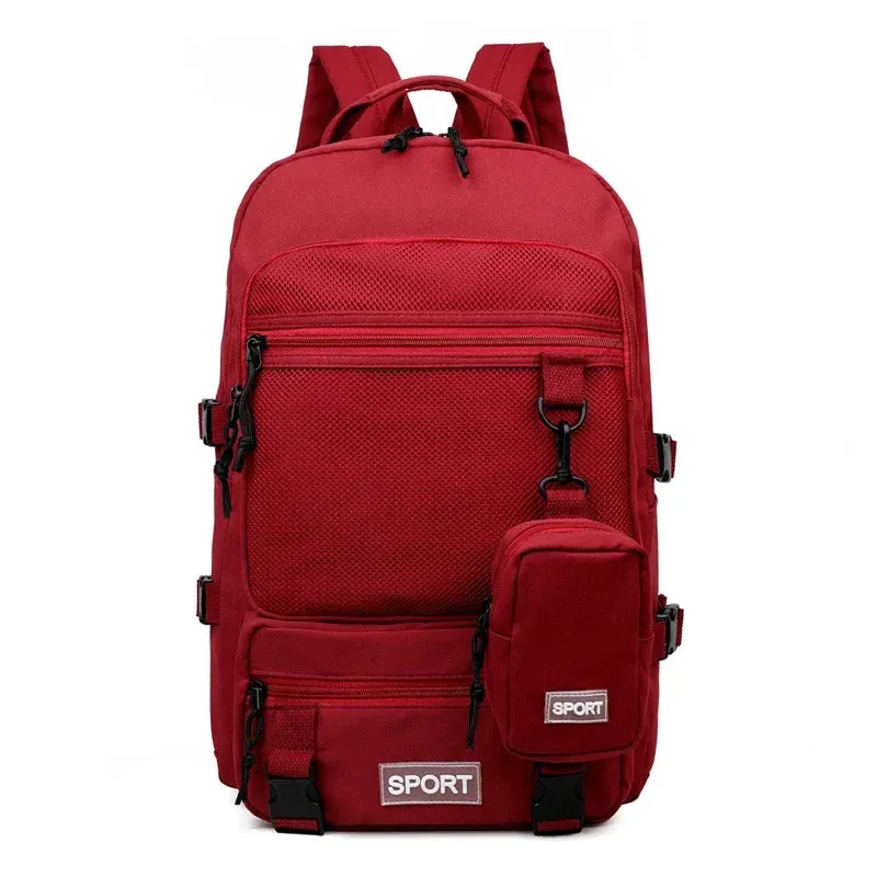 Uakiss Hot Selling Solid Color Multi Kinetic Oxford Women's Backpack New Business Travel Sports High-capacity Men's Backpack
