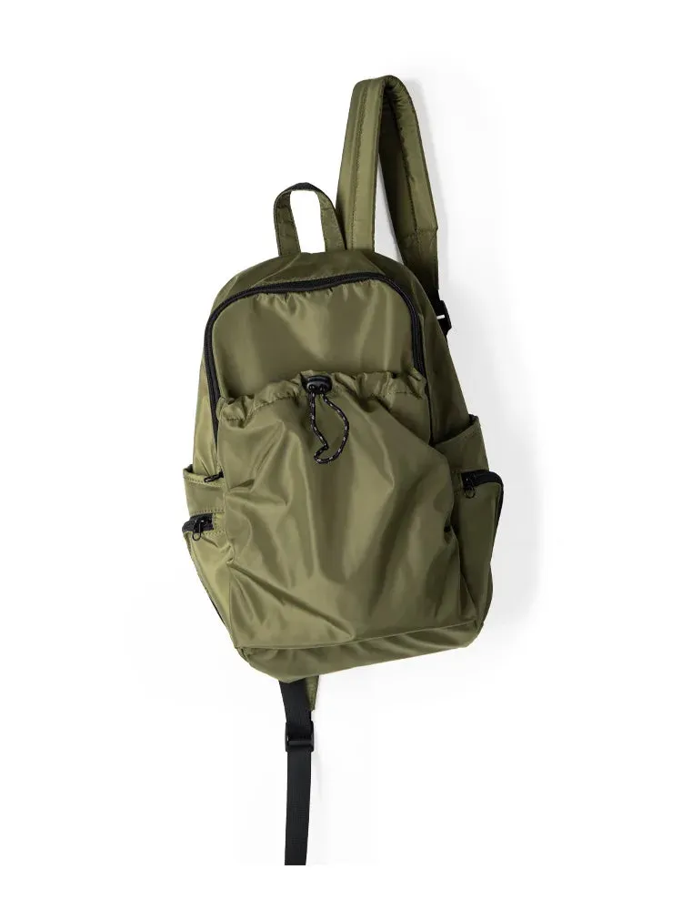 UAKISS  -  Korean Fashion Casual Nylon Backpacks High-capacity Portability School Bags Women 2024 Chic Drawstring Design Rucksack