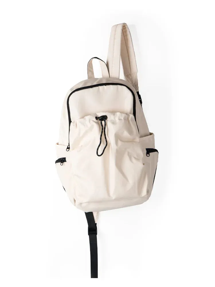 UAKISS  -  Korean Fashion Casual Nylon Backpacks High-capacity Portability School Bags Women 2024 Chic Drawstring Design Rucksack
