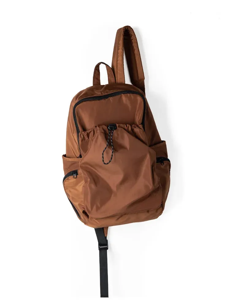 UAKISS  -  Korean Fashion Casual Nylon Backpacks High-capacity Portability School Bags Women 2024 Chic Drawstring Design Rucksack