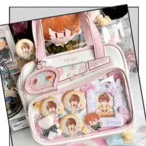 Uakiss Manga Lolita Womens Shoulder Bag Jk Graffiti Cartoon Fashion Cute Kawaii Handbag Pu Leather Harajuku Female Underarm Bag