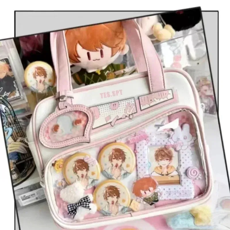 Uakiss Manga Lolita Womens Shoulder Bag Jk Graffiti Cartoon Fashion Cute Kawaii Handbag Pu Leather Harajuku Female Underarm Bag
