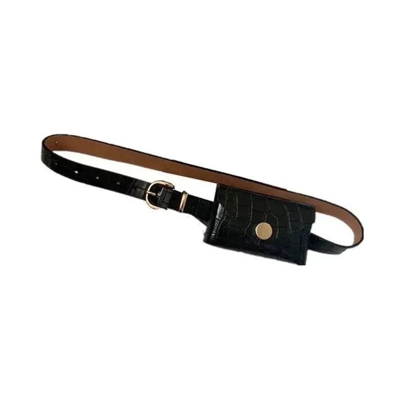 UAKISS  -  Punk Belt Vintage Casual Waist Packs Y2k Aesthetic All Match Trendy Ins Mini Handbags Casual Streetwear Fashion New Women Bags