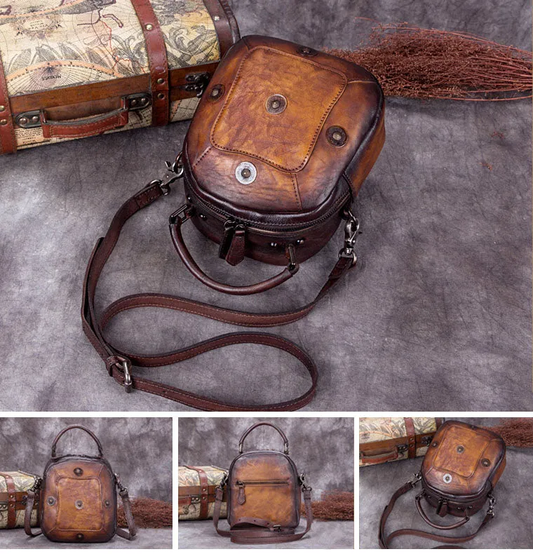 Unique Womens Leather Crossbody Bags Purse Leather Handbags for Women