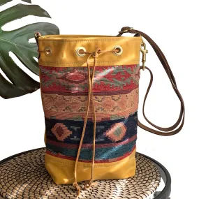Wildwood Waxed Canvas Bucket Bag - Aztec