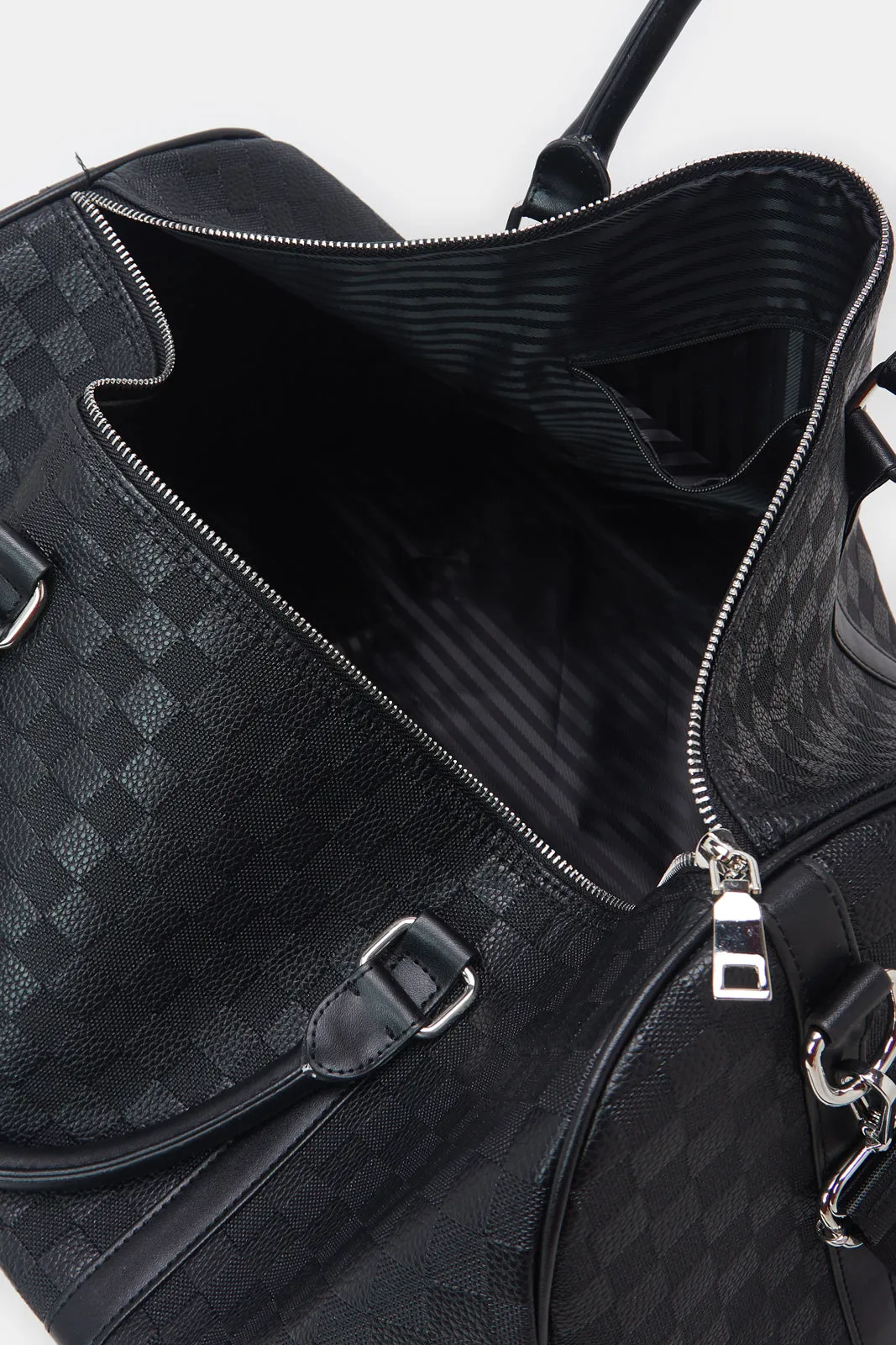 Women Black Printed Duffle Bag