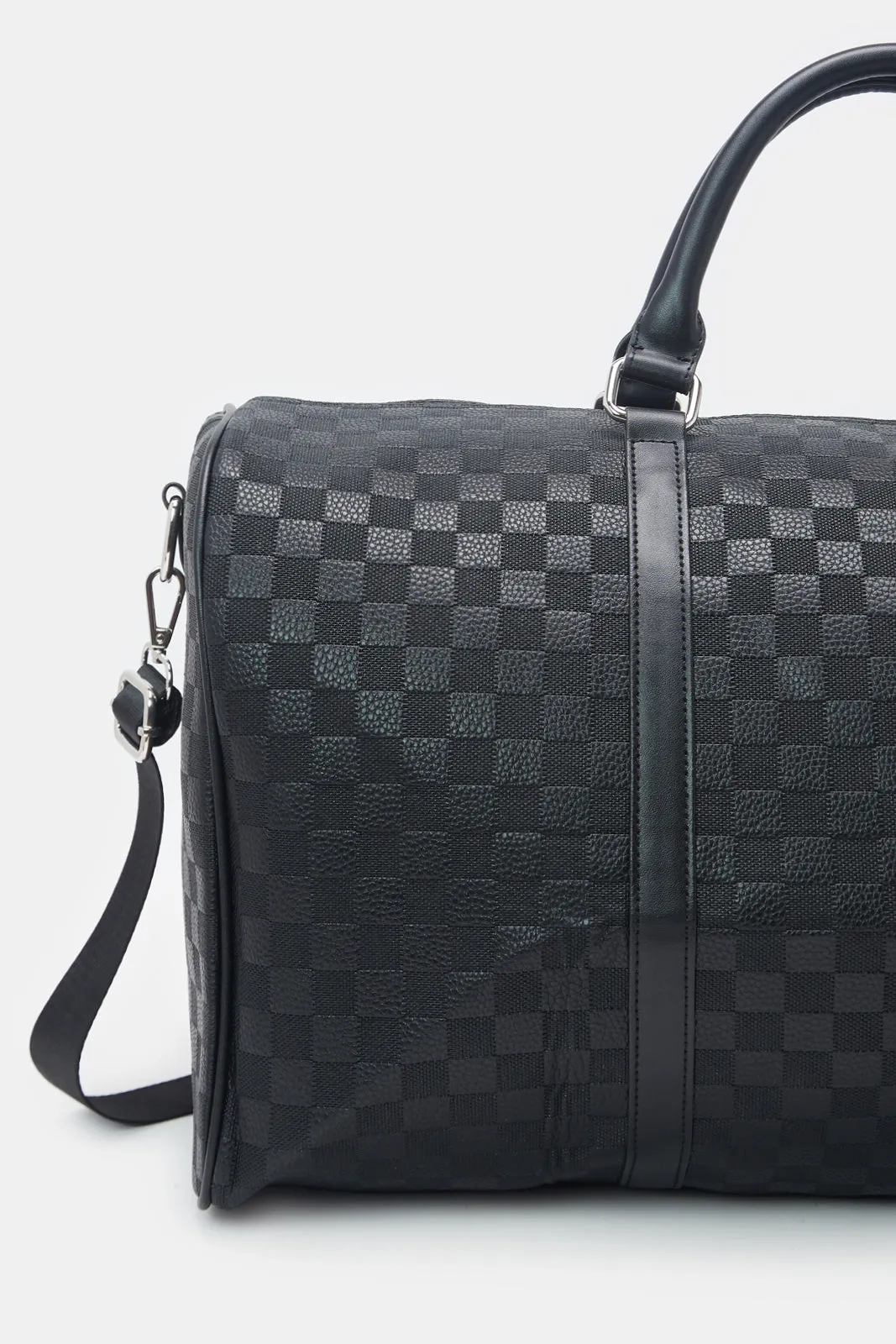 Women Black Printed Duffle Bag