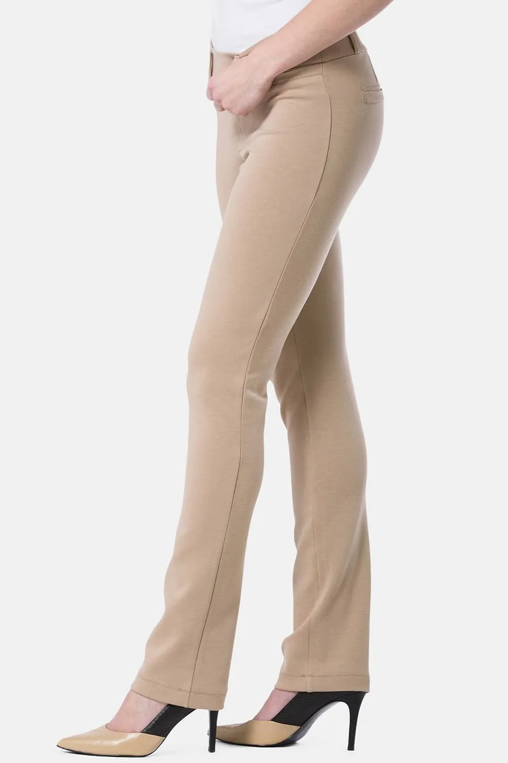Women's Ponte Knit Pull-On Slim Straight Leg Work Pant - OUTLET - FINAL SALE