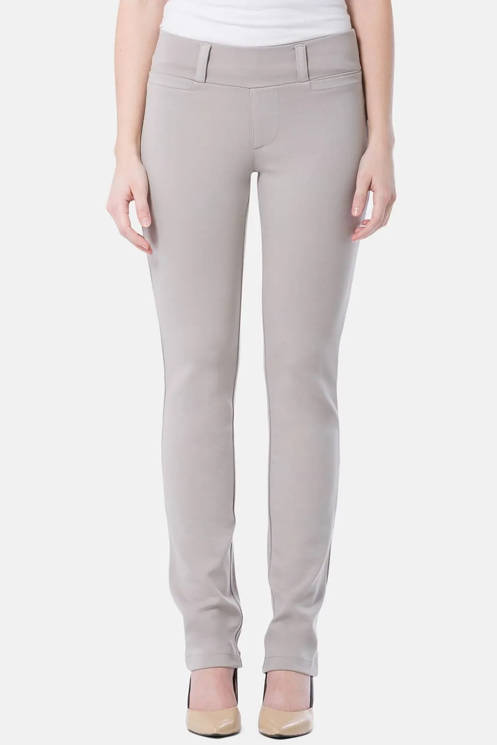 Women's Ponte Knit Pull-On Slim Straight Leg Work Pant - OUTLET - FINAL SALE