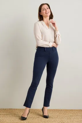 Women's Ponte Knit Pull-On Slim Straight Leg Work Pant - OUTLET - FINAL SALE