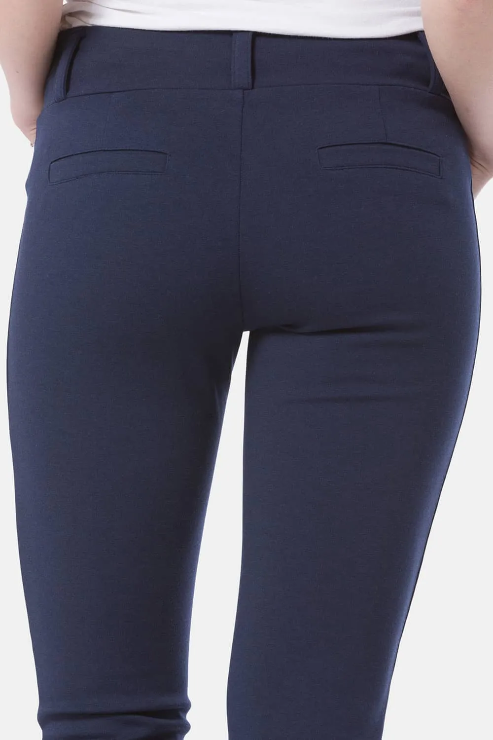 Women's Ponte Knit Pull-On Slim Straight Leg Work Pant - OUTLET - FINAL SALE