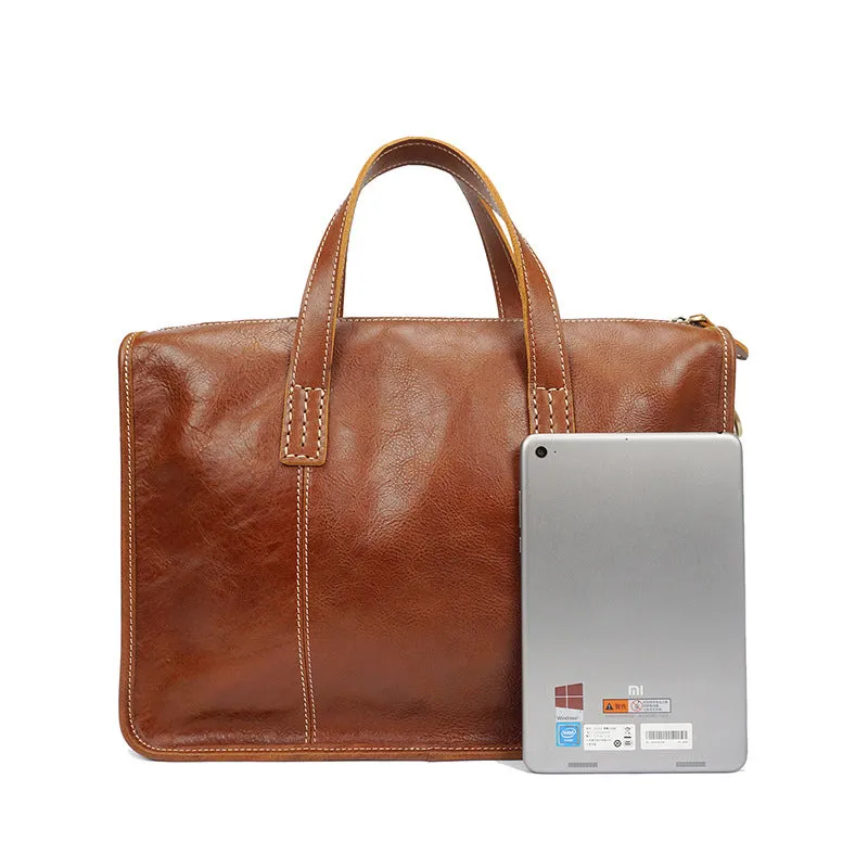 YAAGLE Men's Genuine Leather Business Messenger Handbag YGYD8093