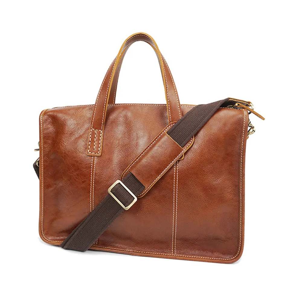 YAAGLE Men's Genuine Leather Business Messenger Handbag YGYD8093