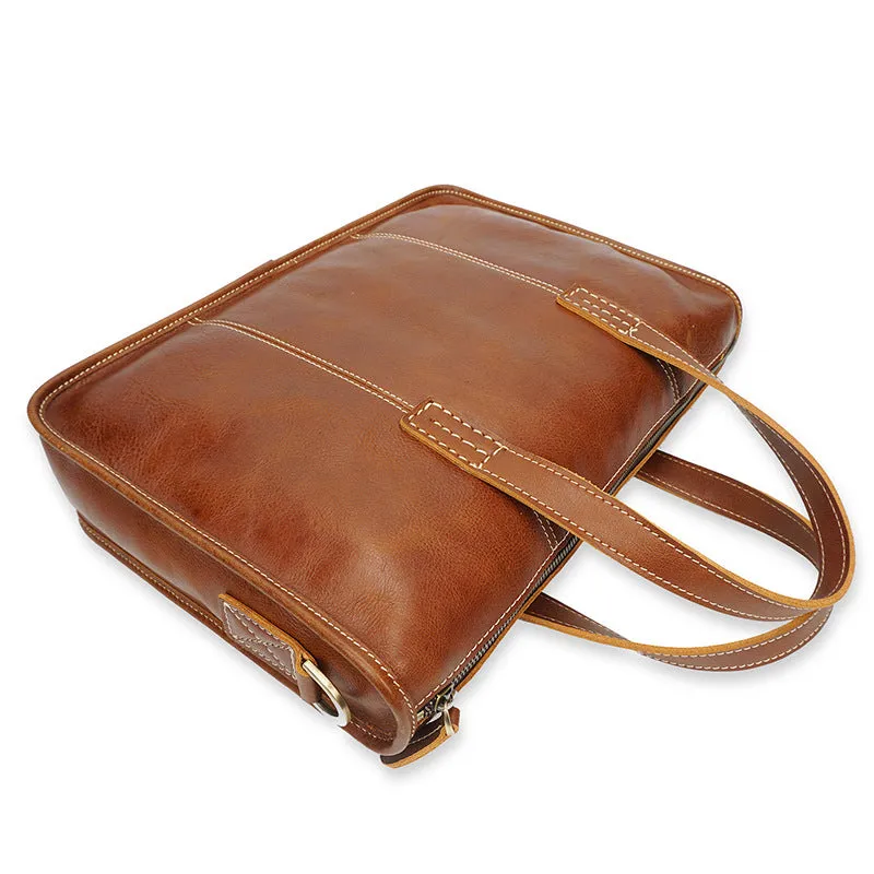 YAAGLE Men's Genuine Leather Business Messenger Handbag YGYD8093