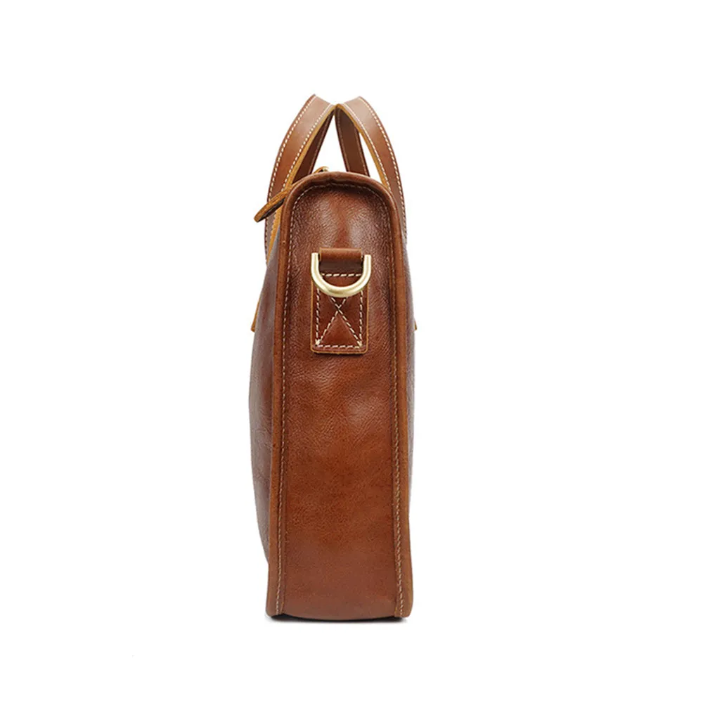 YAAGLE Men's Genuine Leather Business Messenger Handbag YGYD8093