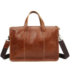YAAGLE Men's Genuine Leather Business Messenger Handbag YGYD8093