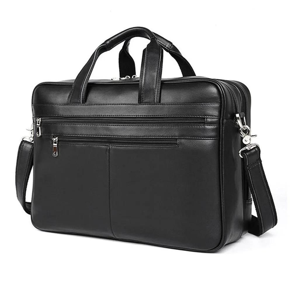 YAAGLE Men's Genuine Leather Business Travel Handbag YG7319A